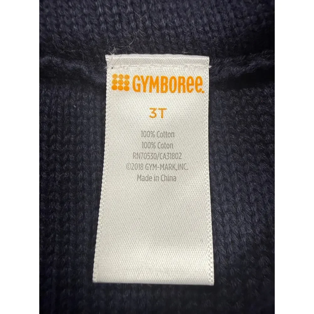 Gymboree Navy White Stripe Sweater Buttons Size 3T Boys Cotton